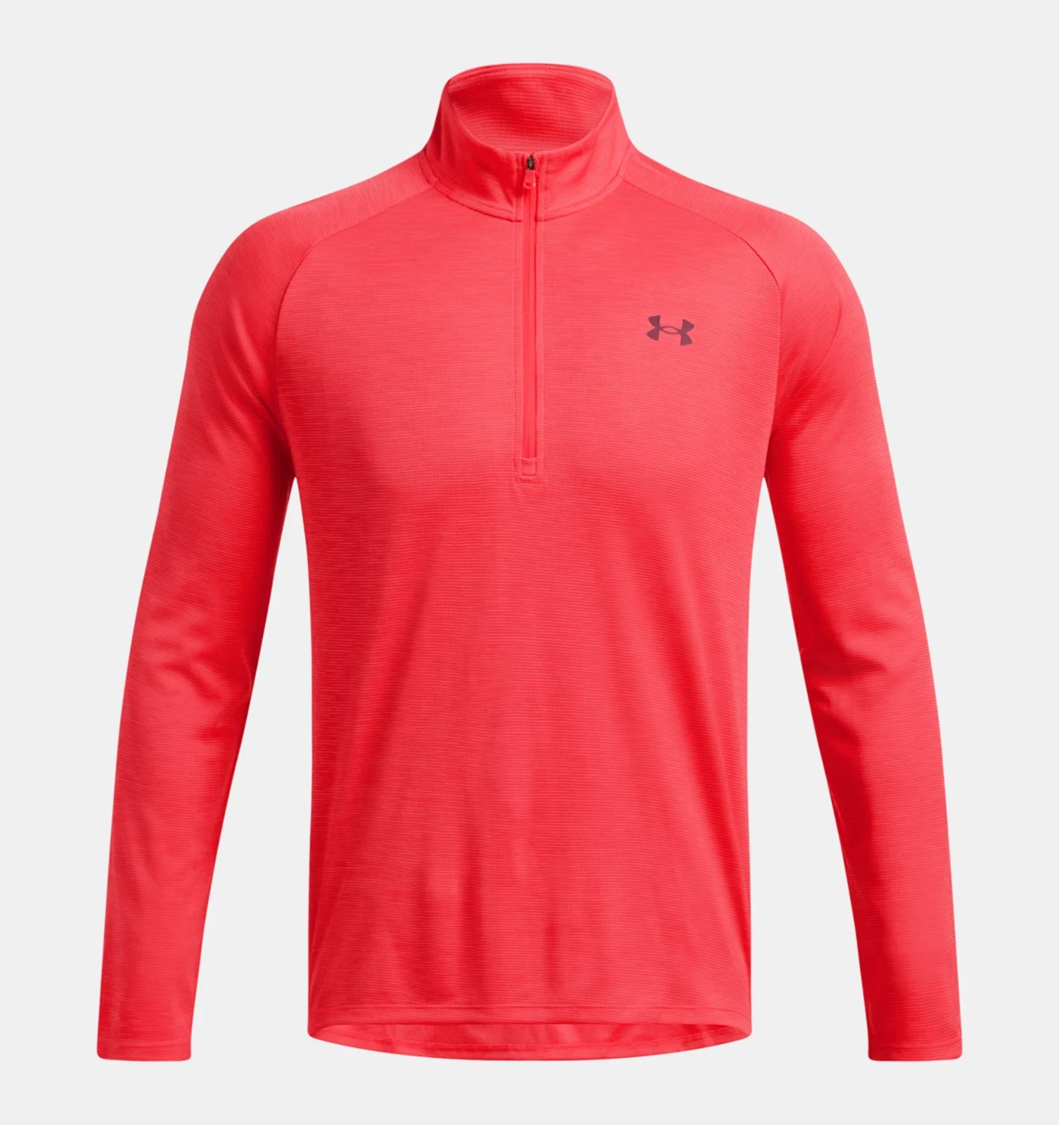 Under Armour Men's Tech Textured 1/2 Zip Pullover Long Sleeve Red gallery
