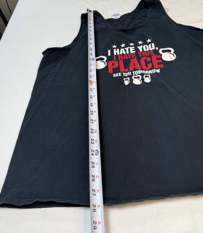 Gym Tank Top Graphic Funny Men's XL Kettlebell Workout Unisex EUC gallery