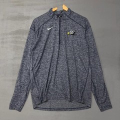 Nike Dri-FIT Memphis Grizzlies Pullover Navy Blue Heather Quarter Zip Logo Large