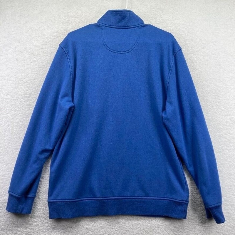 IZOD Mens Advantage Performance 1/4 Zip Pullover Size Large Blue Stretch Logo gallery