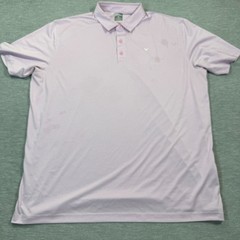Callaway Golf Polo Mens XXL Pink Striped Opti-Dri Performance Short Sleeve Top