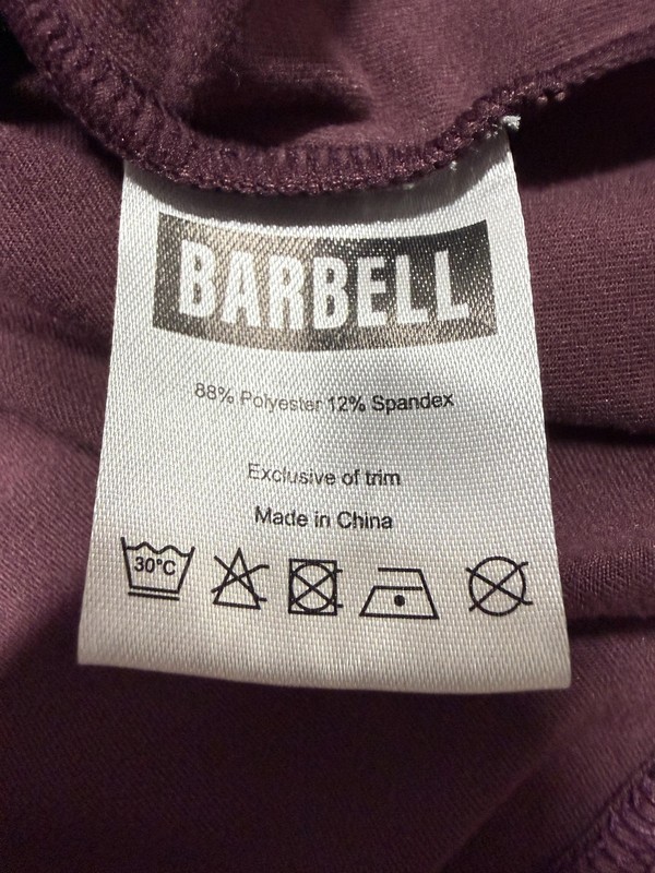 Barbell Shirt Mens XL Purple Long Sleeve Henley Raglan Athletic Performance Top gallery