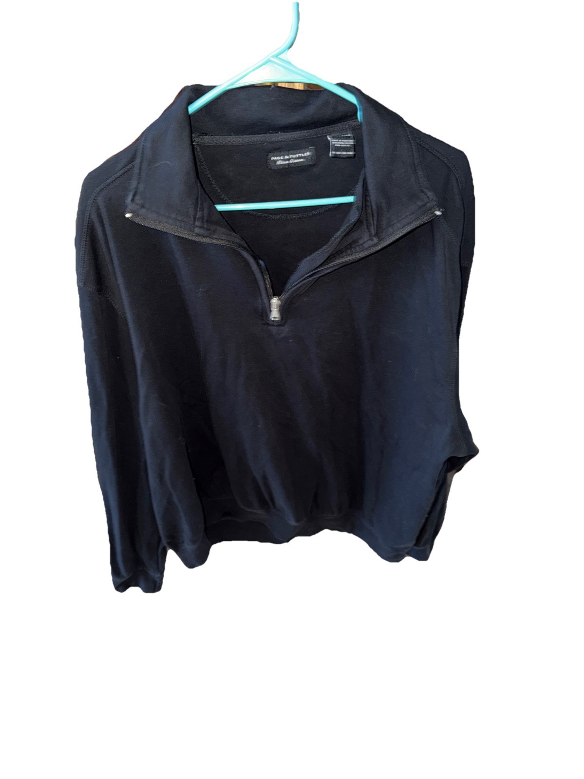 Page & Tuttle Size XL Performance 1/2 Zip Black Golf Athleisure NWT gallery