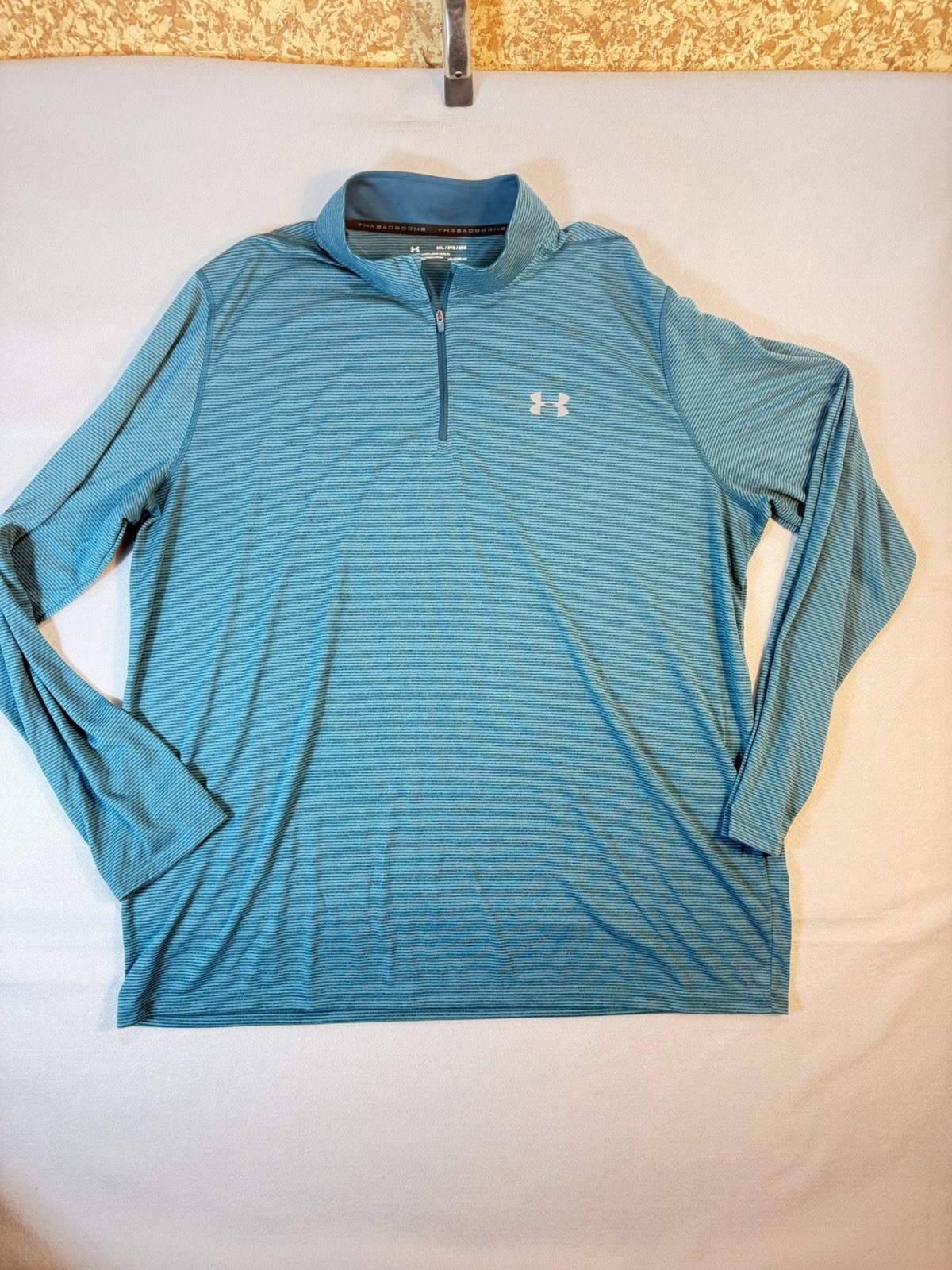 Under Armour Threadborne Siro Quarter Zip Pullover Mens 3XL Teal Golf Light gallery