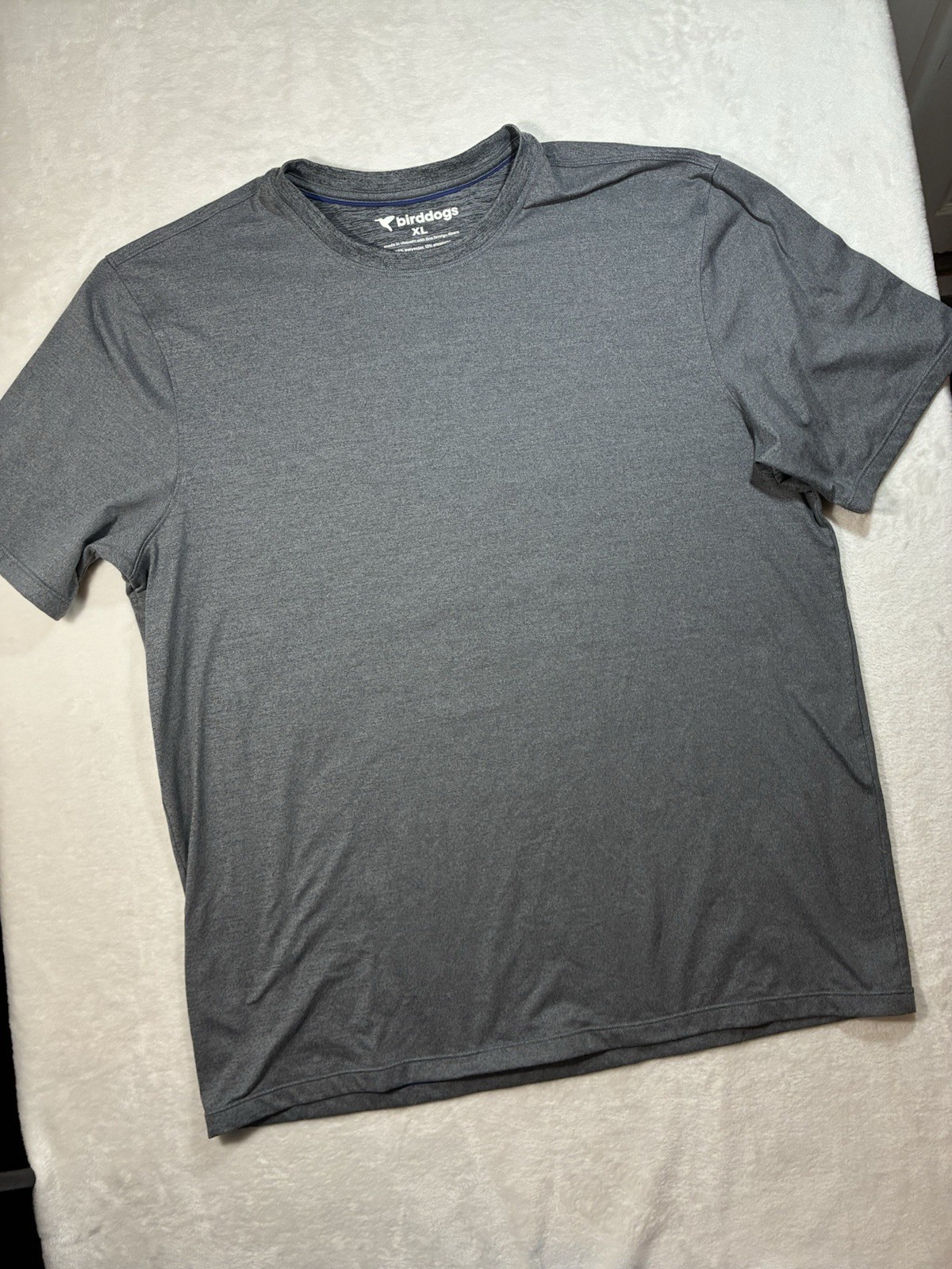 Birddogs Mens Gray XL Performance Short Sleeve Athletic Golf Shirt gallery