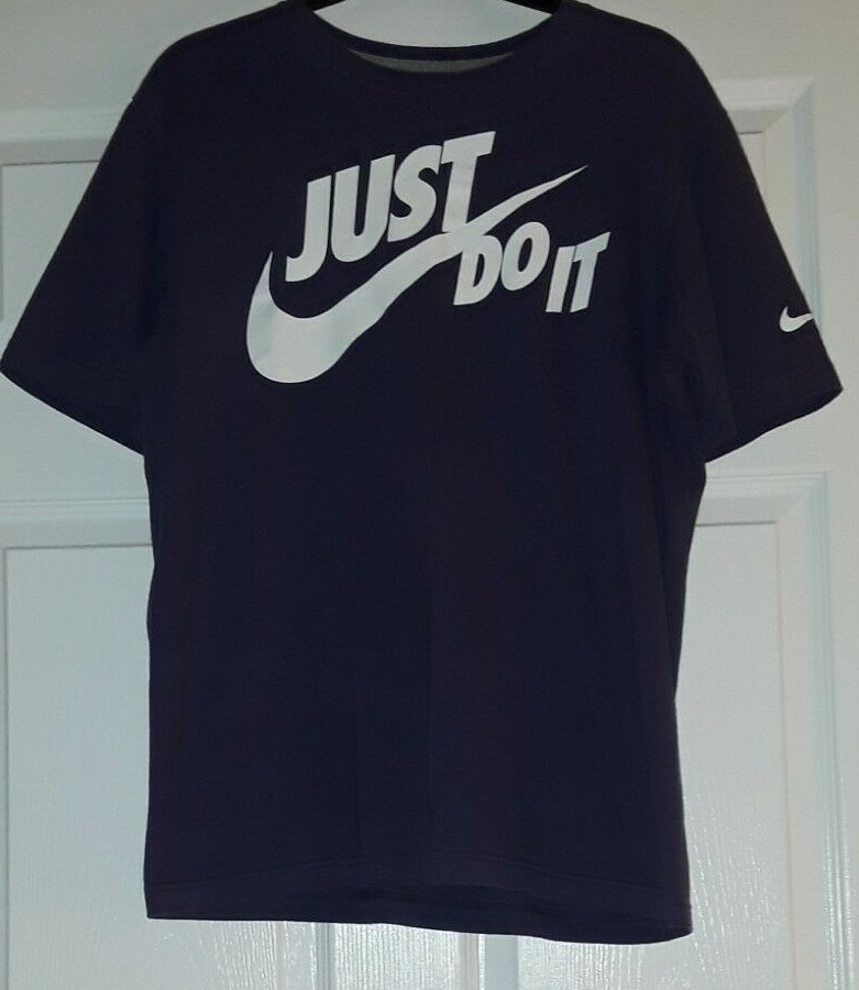 Men's NIKE Purple Just Do It SS Graphic Tee Size L Reg Fit. Crew Neck, Tagless gallery