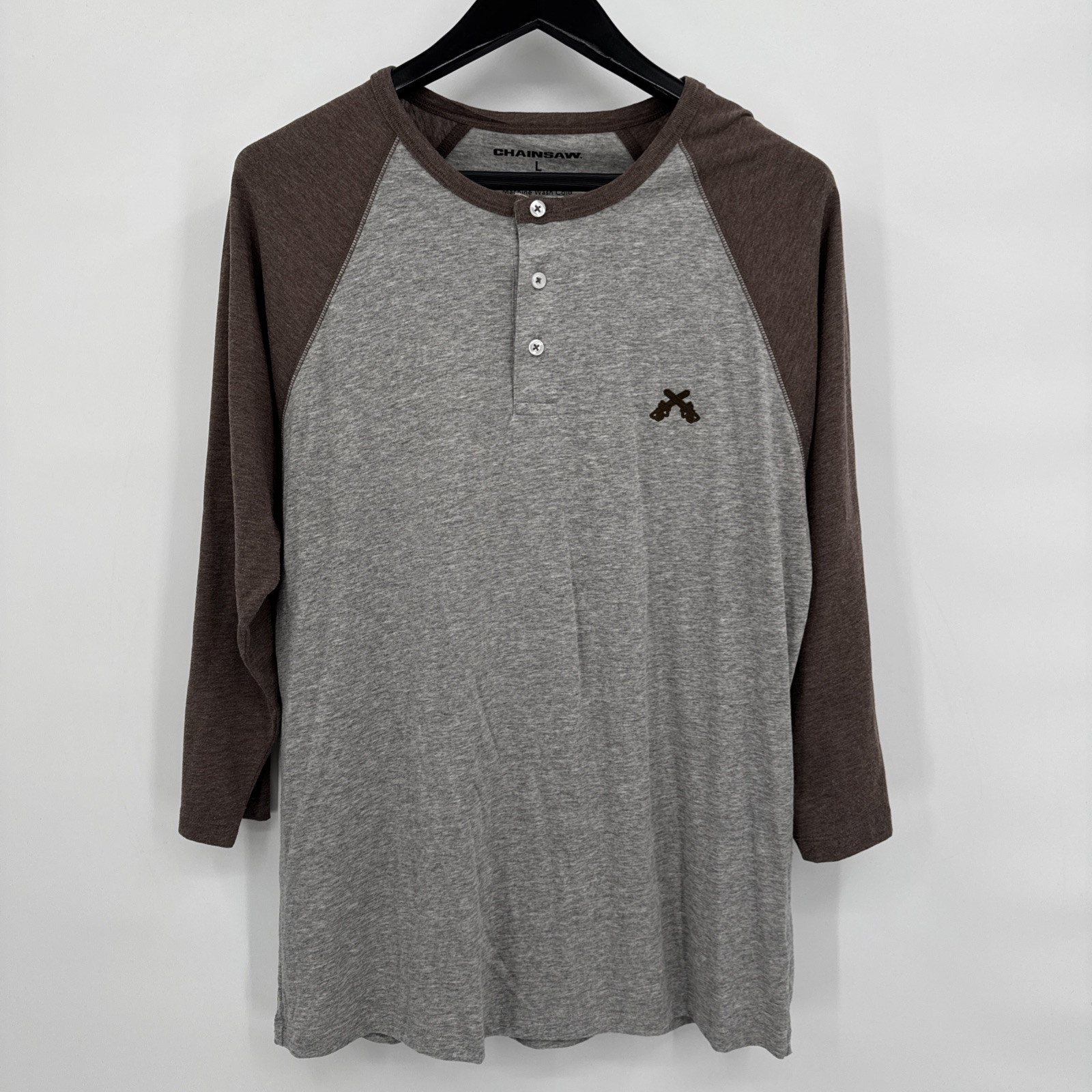Chainsaw Brands Sports & Outdoor Men’s Jersey Size L Brown & Gray Cotton Poly gallery
