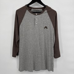 Chainsaw Brands Sports & Outdoor Men’s Jersey Size L Brown & Gray Cotton Poly