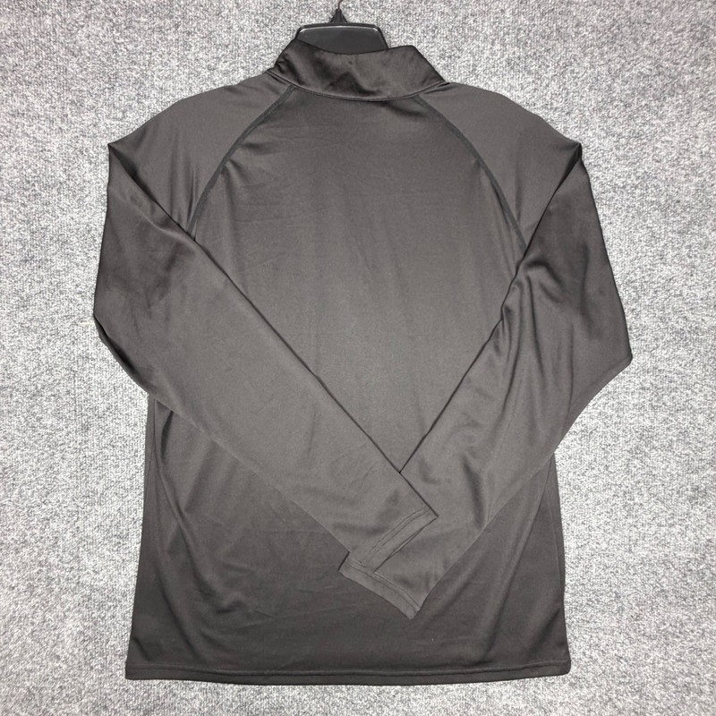 Tesla Gears Mens Quarter Zip Pullover Black Long Sleeve Active Top MKZ02 Large gallery