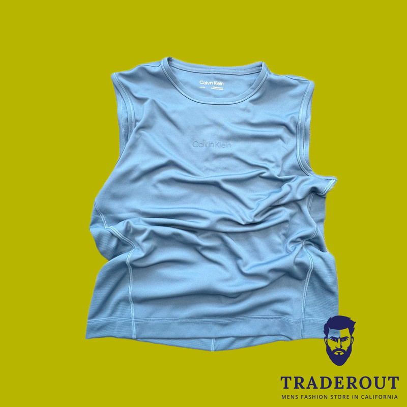 Calvin Klein men blue modern sport mesh tank top size M gallery