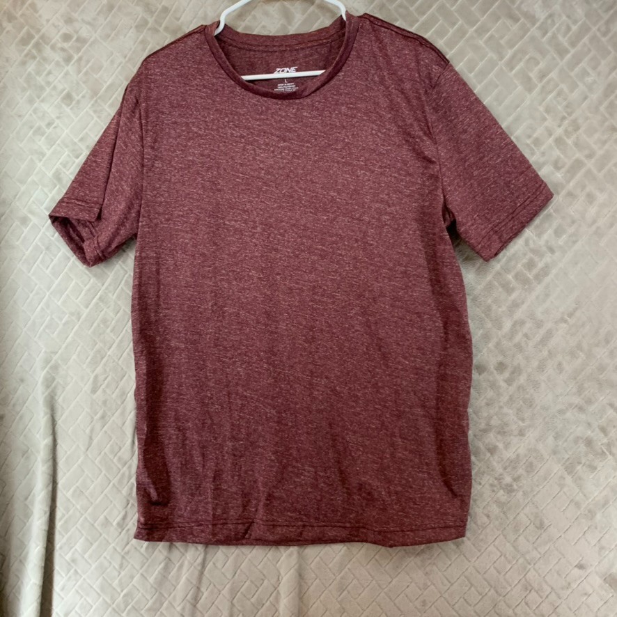 Zone Pro T-Shirt Mens Large Muted Red Short Sleeve Classic Boxy Fit