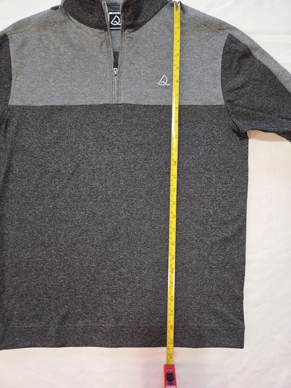 Men’s Deolax Golf Performance Quarter Zip Pullover- Size Small Gray 2 Toned NWOT gallery