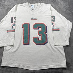 Vintage Miami Dolphins Jersey Shirt Mens 2XL White Pro Player 13 Dan Marino