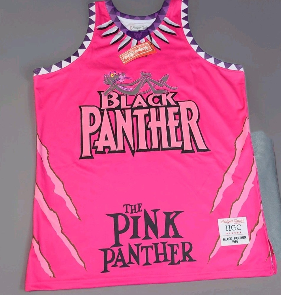Pink Panther X Marvel Black Panther T'Challa Headgear Classics BB Jersey Sz 3XL