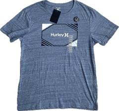 NWT Hurley Ultra-Soft T-shirt Mens Sz M Blue Cool Graphic Tee Design Skater Tee