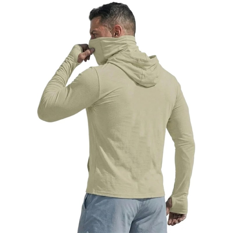 Performance T-Shirt Man Long Sleeve Summer Hoodie Casual Sun Running gallery