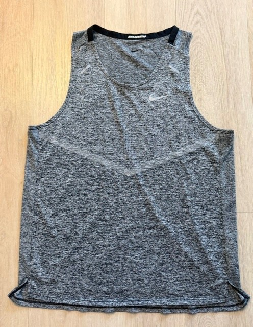 Nike Stride Men's SZ Medium Dri-FIT Running Tank Top Black Gray Heather gallery