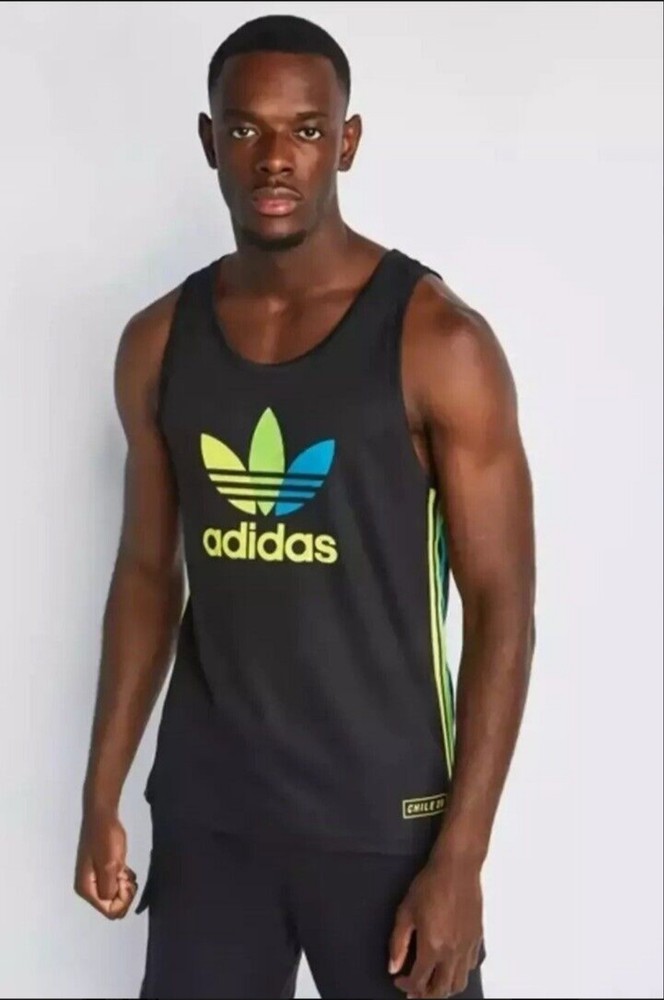 Adidas Originals Chile 20 Holographic 3S Trefoil Tank Top {HM8215} Men SZ Small