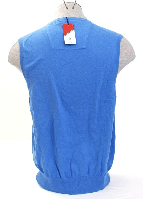 Izod Blue Heritage Essentials Sleeveless V Neck Knit Sweater Vest Men's NWT gallery