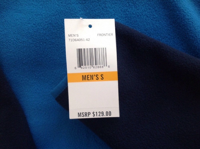 Spyder Mens Pullover Frontier Blue Polar Fleece 1/4 Button 71D64051 42 Sz S $129 gallery