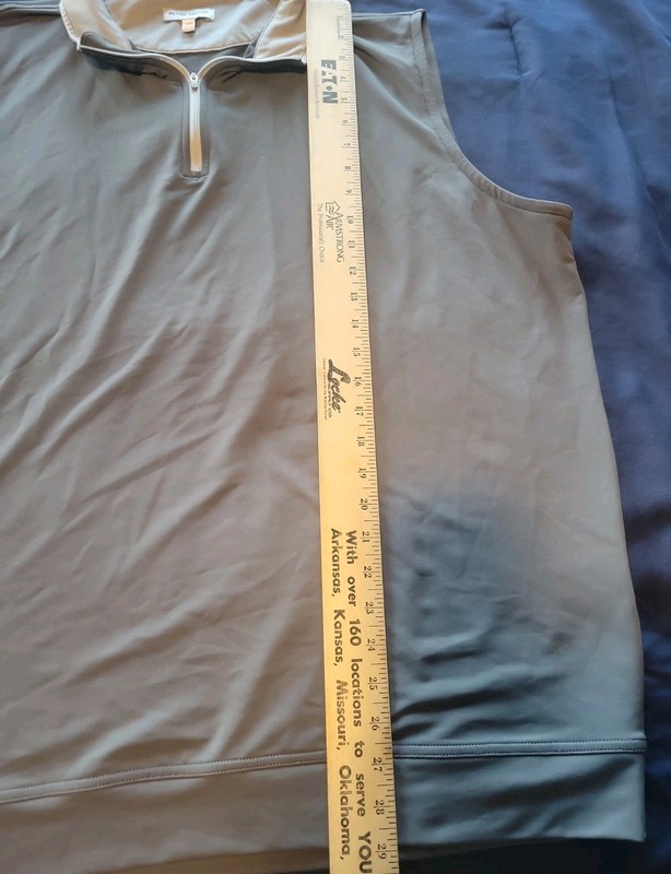 Peter Millar Pullover Mens 2XL Galway Quarter Zip Golf Vest Gray Performance XXL gallery