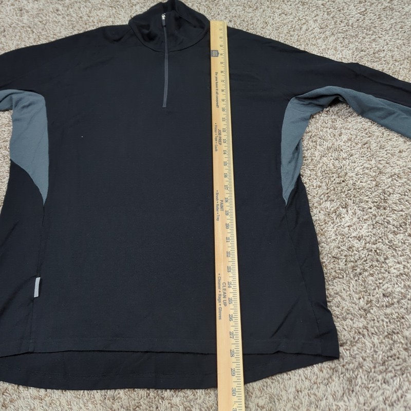 Icebreaker 1/4 Zip Pullover Top Men's XXL 2XL Black Bodyfit 260 Slim Fit gallery