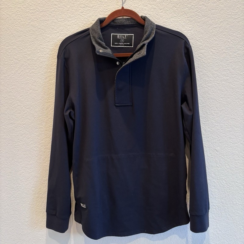 BYLT Elite+ Fairway Quarter Zip Pullover Navy Men's Medium Golf Performance gallery