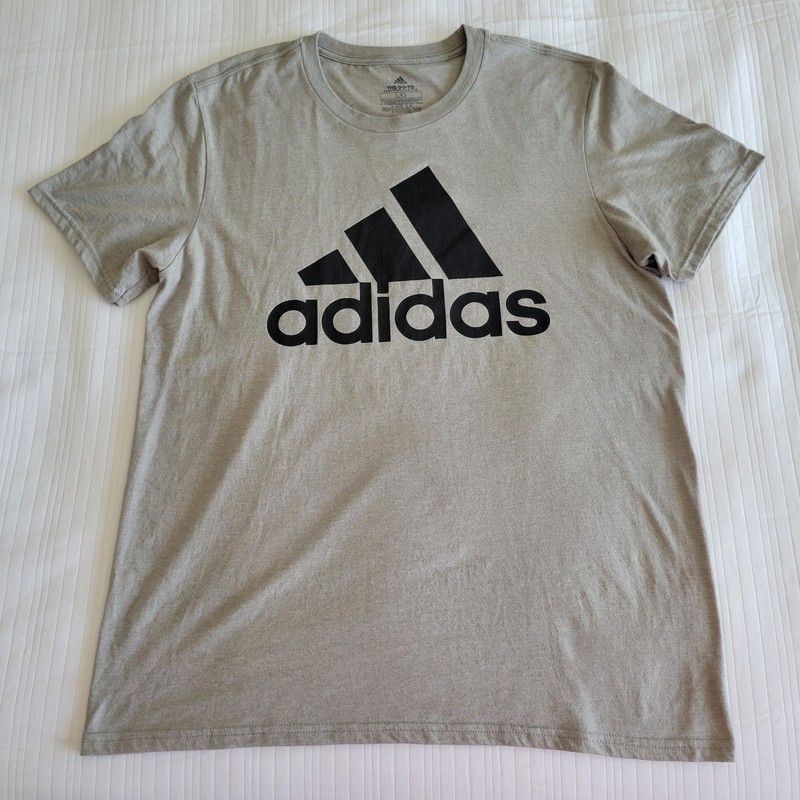 Adidas Go To Performance CLIMALITE Gray Short Sleeve T-Shirt Size Large gallery
