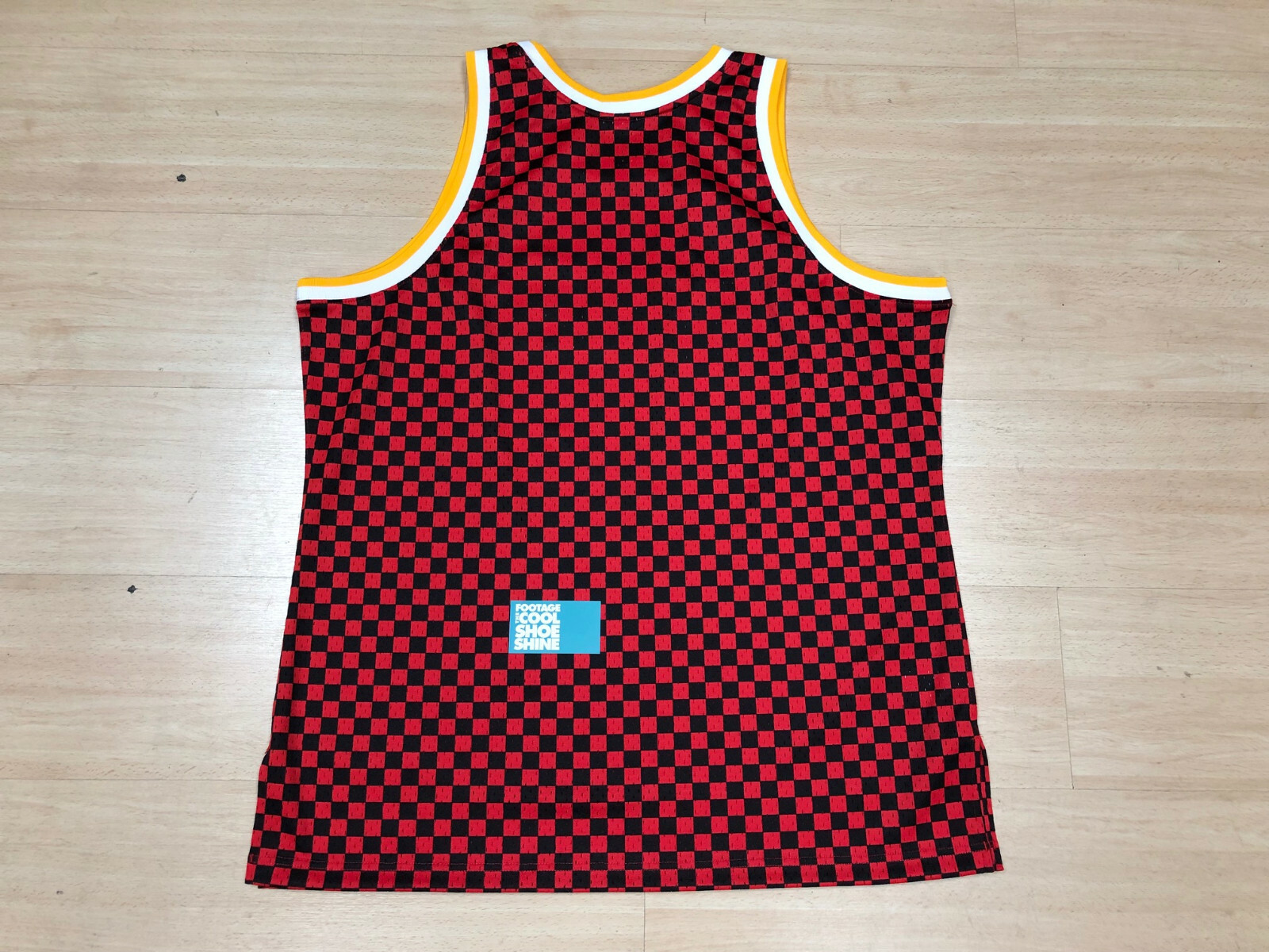 MITCHELL & NESS HARDWOOD CLASSICS HOUSTON ROCKETS CHECKERBOARD JERSEY RED 2XL gallery