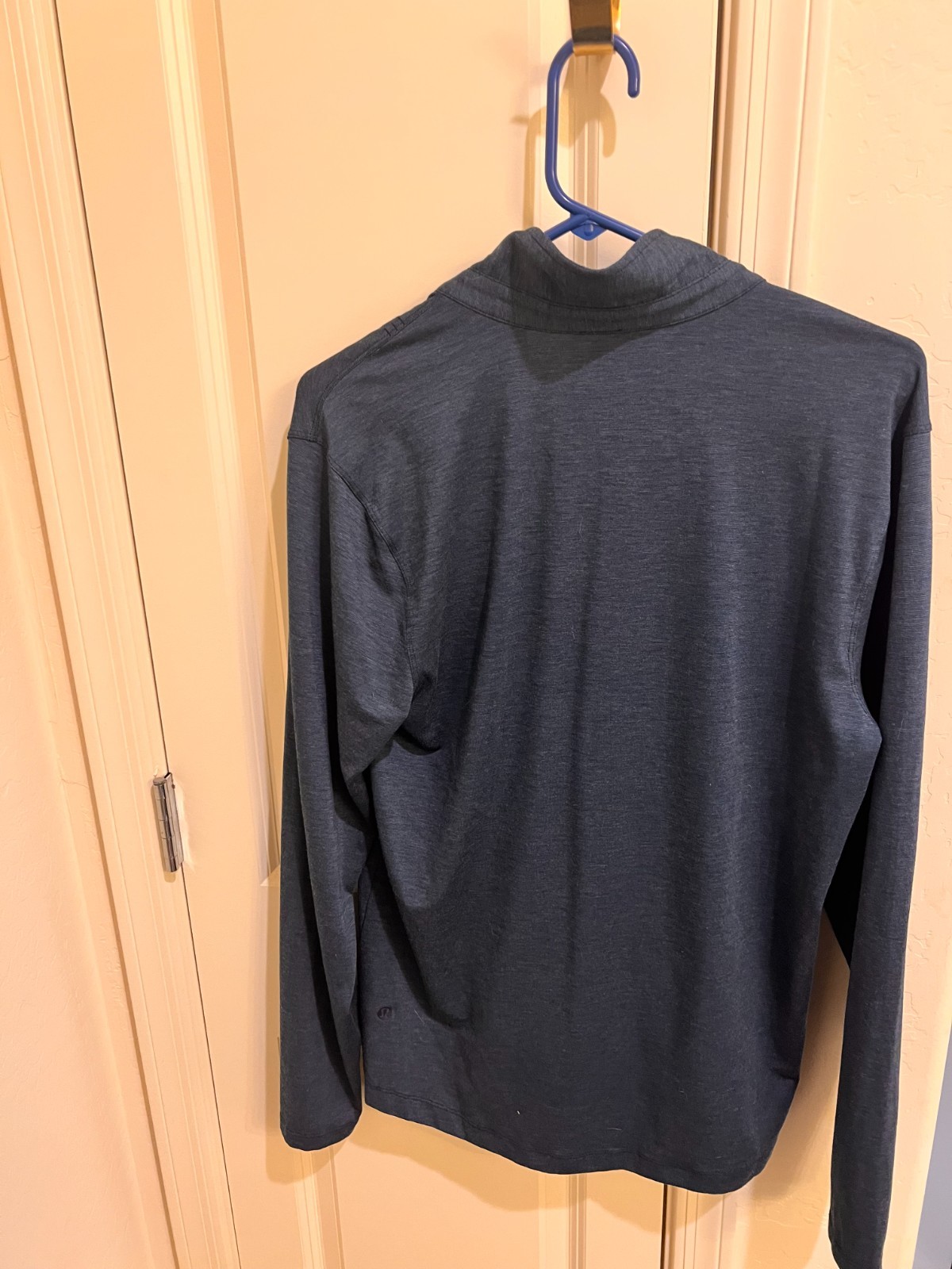 Lululemon Evolution Long Sleeve Polo Shirt Mens Medium Blue Stretch Performance gallery