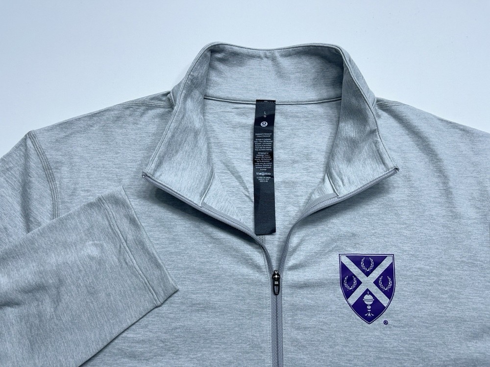 Lululemon Soft Jersey 1/4 Zip Mens Size Large Gray Pullover Style: LM3ES1S NWOT