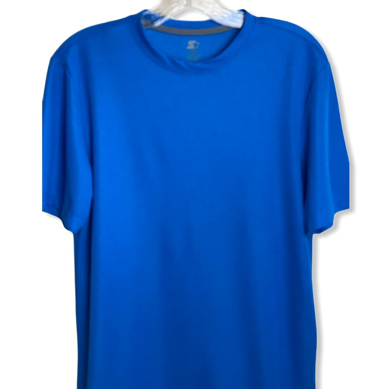 Starter Short Sleeve Performance Tee in Blue Crew Neck MENS Sz S (34/36) gallery