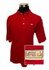 Augusta National Golf Shop Mens Masters Polo Shirt Red Size L (C8)