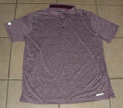 HOLLOWAY Wine Space Dye Mens Sz XL Athletic COOLCORE Quick Dry Polo Shirt NEW
