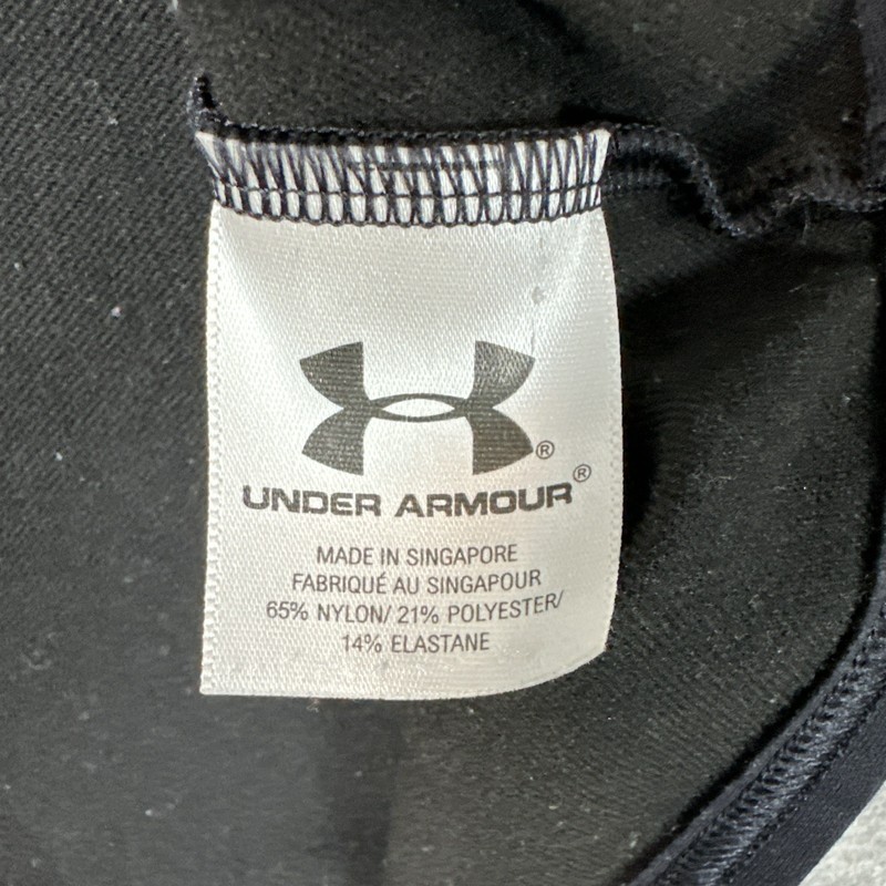 Under armour Shirt Mens XL Black Nylon Compression Shirt Mock Neck Fleece Lined gallery