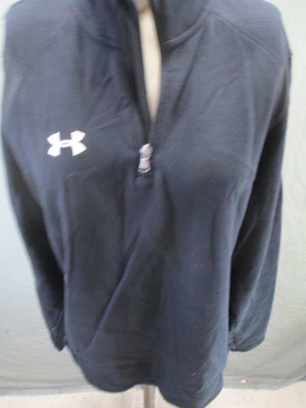 Under Armour Size M Mens Black 1/4 Zip Loose Coldgear Activewear Pull Over 541 gallery