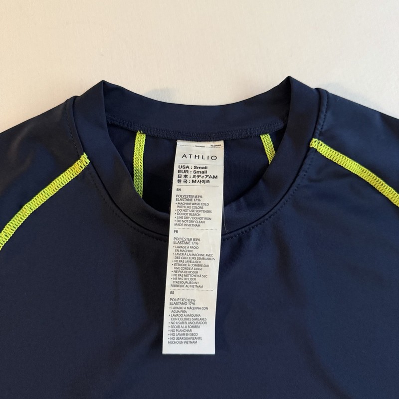 Athlio Compression Shirt Men S SLIM Contrast Stitching Performance Gym Shirt gallery