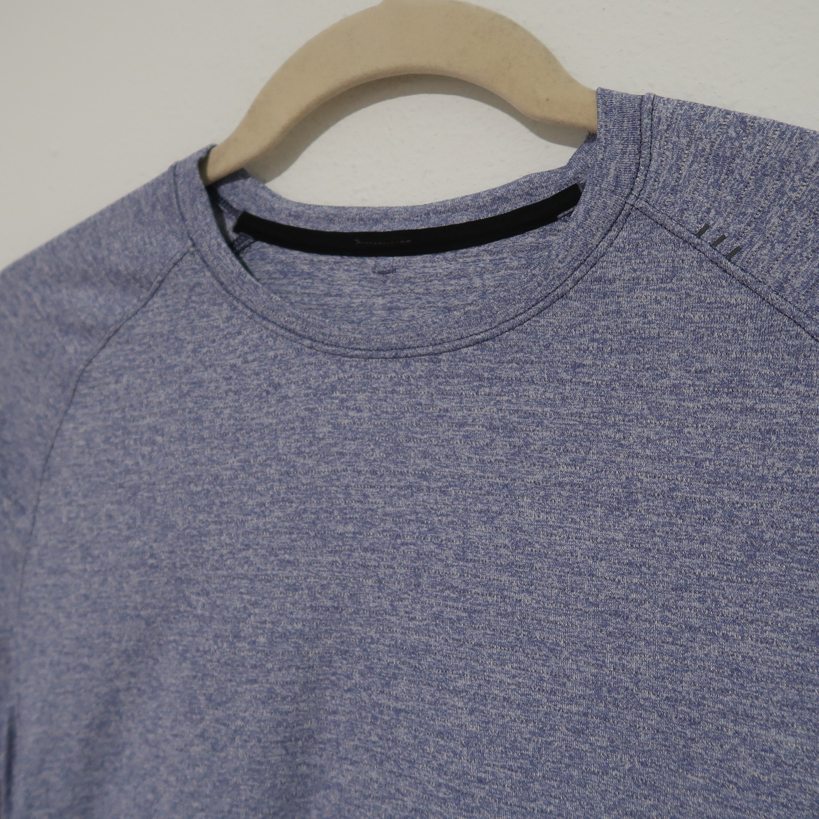 Lululemon Drysense Short Sleeve Performance Shirt Blue Heather Men's Large L gallery