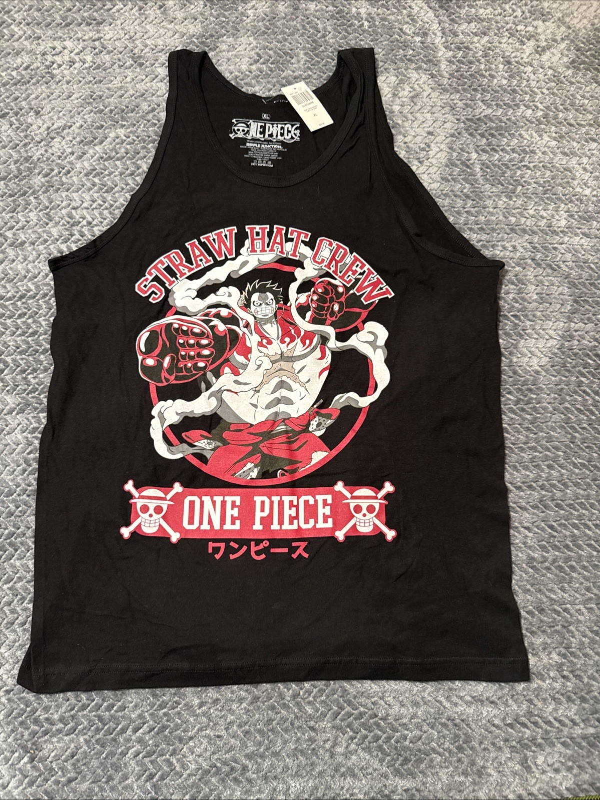 One Piece Straw Hat Crew Varsity Tank Top Size XL Men's, Hot topic Exclusive gallery