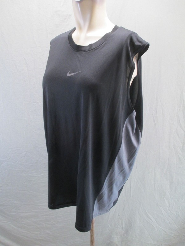 Nike Size L Mens Black Sleeveless Crew Neck Activewear Athletic Sport Tank 548 gallery