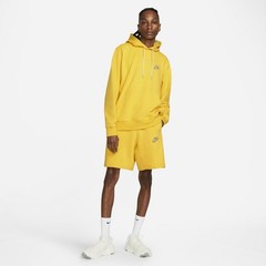 Nike Sportswear Move to Zero Recycled Material Pullover Hoodie Mustard sz MEDIUM