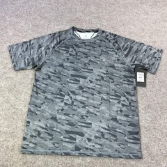 Spyder Rash Guard Shirt Mens Large Gray DGY Swim Surf Sun UPF 30 Quick Dry New