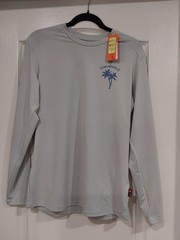 Margaritaville Palm Tree UPF +50 Moisture Wicking Long Sleeve Shirt Mens L NWT