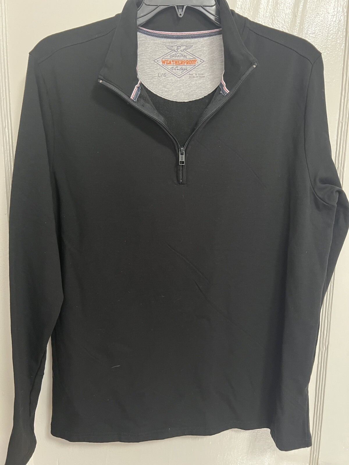 Black Weather Proof 1/4 Zip Fleece Large gallery
