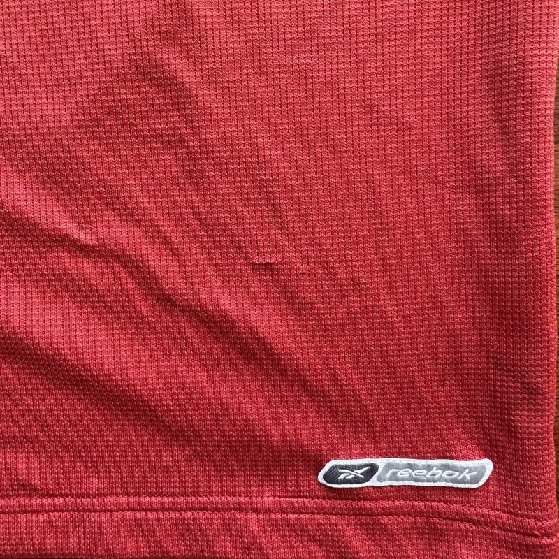 Vintage Reebok Play-Dry Activewear T-Shirt Mens Large Knit Red White Blue gallery