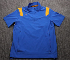 Nike Windbreaker Shirt Men’s Medium Short-Sleeve Soft Shell Pockets Sports Blue