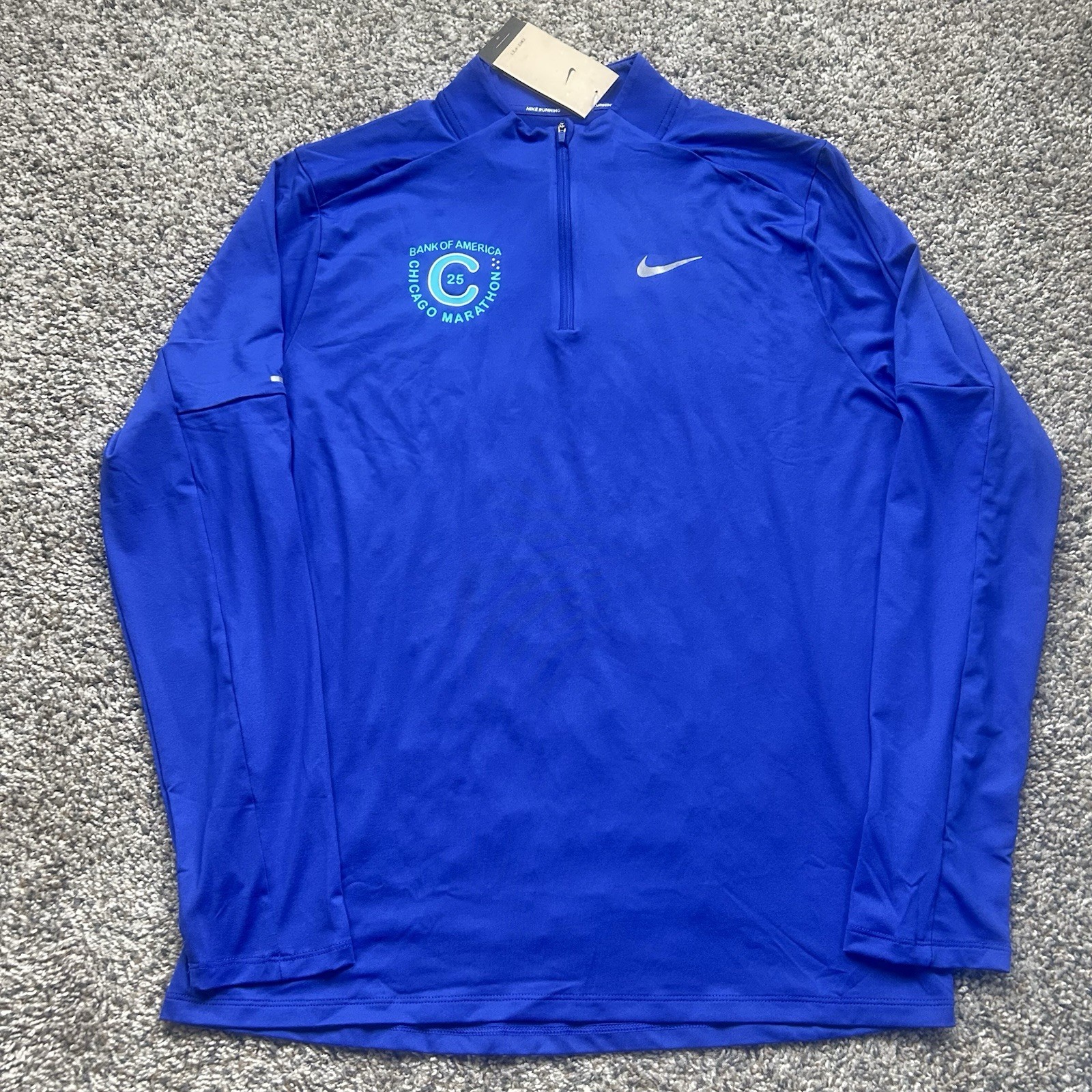 Nike 2025 Chicago Marathon Element 1/4 Zip Running Shirt Blue Small HQ4199-539 gallery