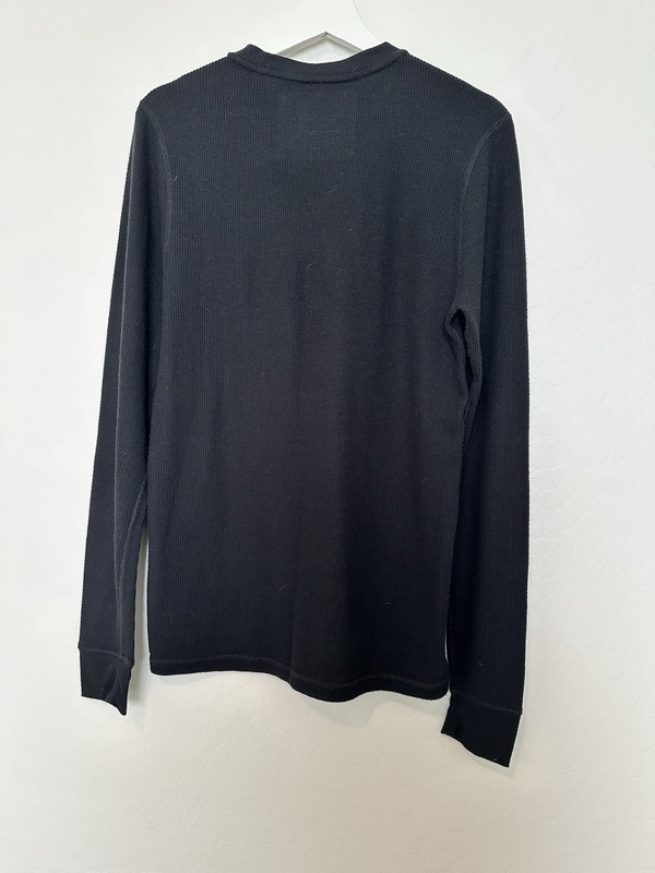 Cuddle Duds Men’s | Size M| Black Waffle Knit Thermal Shirt Loose Fit gallery