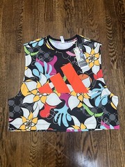 ADIDAS X RICH MNISI TRAINING Crop Top Sleeveless Shirt Flowers Unisex Medium