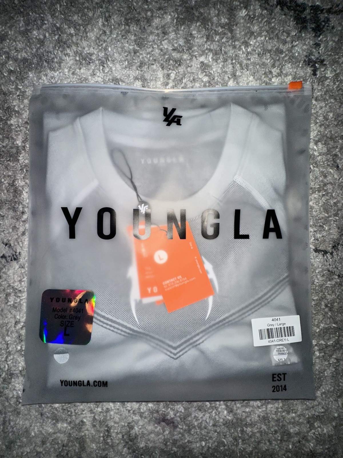YOUNGLA (❗️SOLD OUT❗️) - 4041 - WARRIOR COMPRESSION TEES - GREY - SIZE LARGE✅ gallery